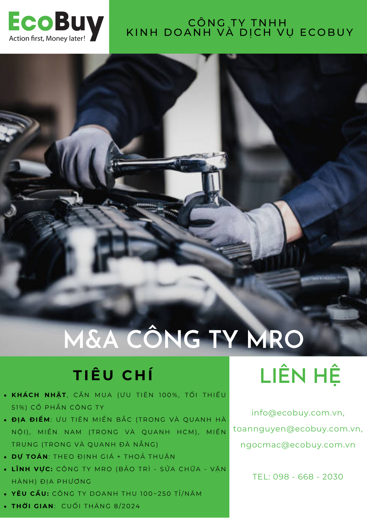 MRO Company (Maintenance, Repair & Operations)